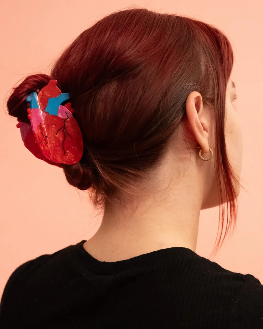 Colette Bernard Hair Claw Anatomical Heart New