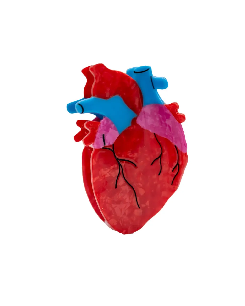 Colette Bernard Hair Claw Anatomical Heart New