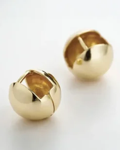 HoopLa Style Ball Stud Huggie Hoop Earrings - Gold Best