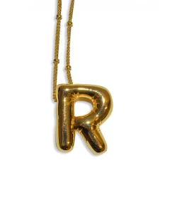LA Blonde Balloon Initial Necklace Outlet