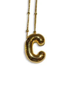 LA Blonde Balloon Initial Necklace Outlet
