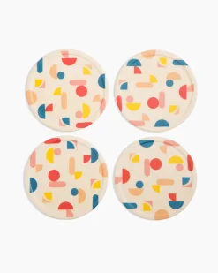 Poketo Bamboo Coaster Set - Chips Best