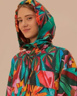Farm Rio Banana Foliage Maxi Raincoat
