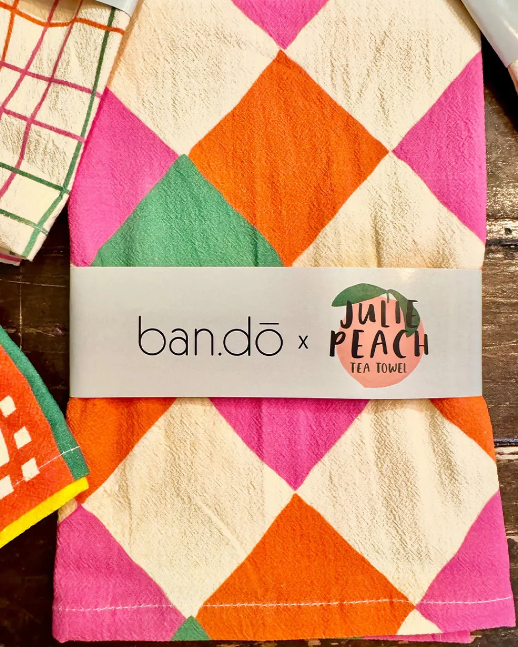 ban.do x Julie Peach ban.do Tea Towel Diamonds Best