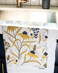 Gingiber Tea Towel Bee Garden New