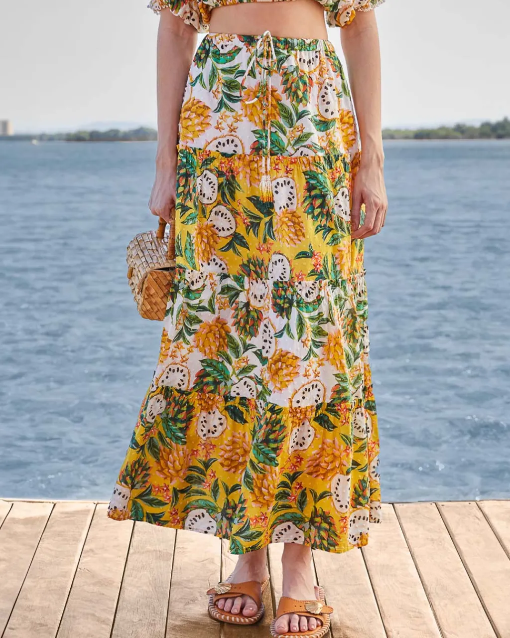 Farm Rio Biriba Mix Maxi Skirt Discount