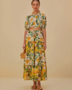 Farm Rio Biriba Mix Maxi Skirt Discount
