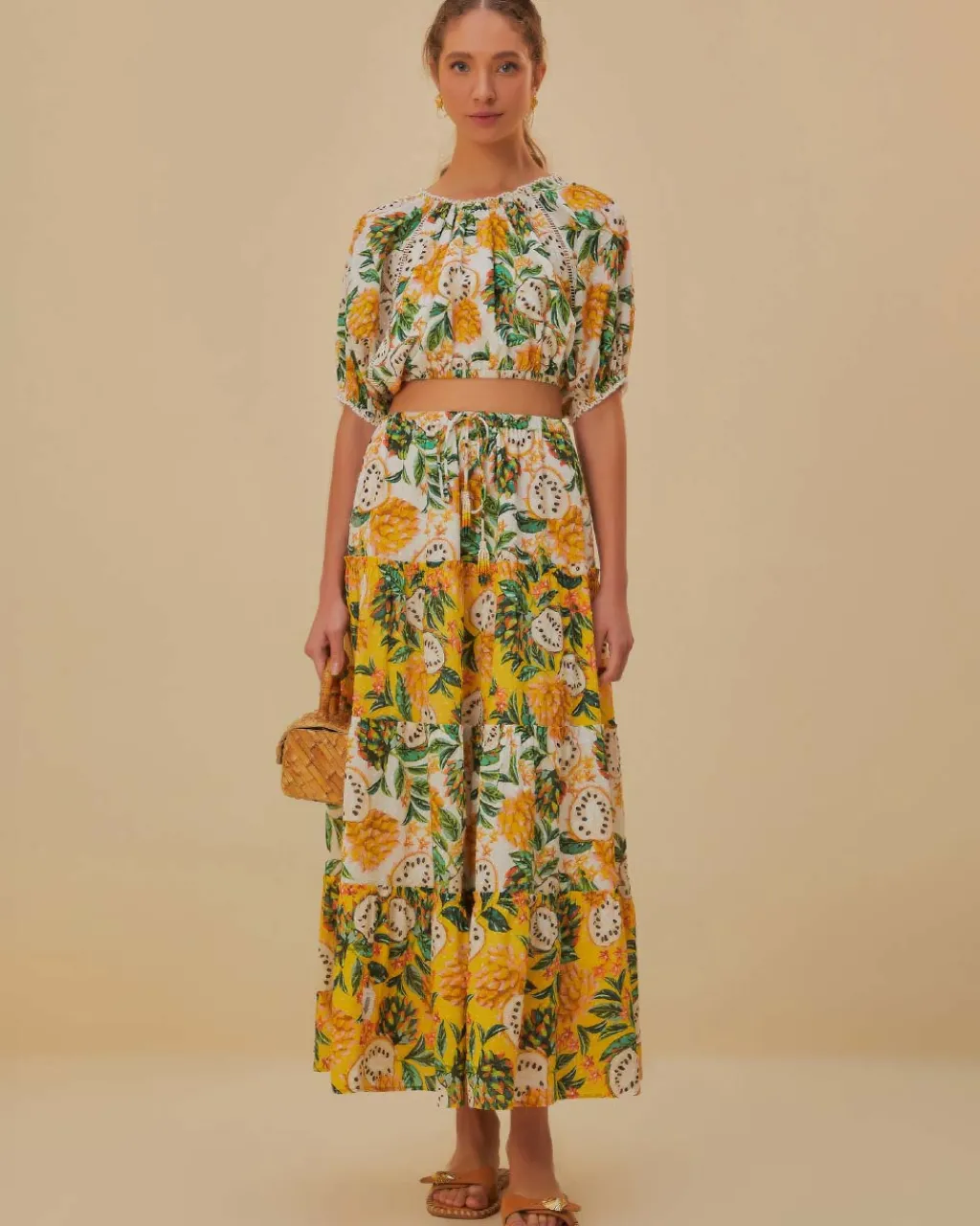 Farm Rio Biriba Mix Maxi Skirt Discount