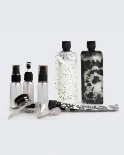 Kitsch Black + Ivory Travel Bottles - Set of 11 Discount