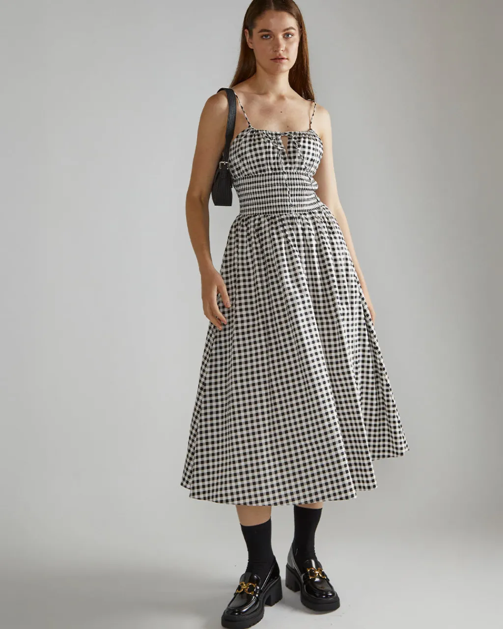 Glamorous Black And White Gingham Dress Outlet