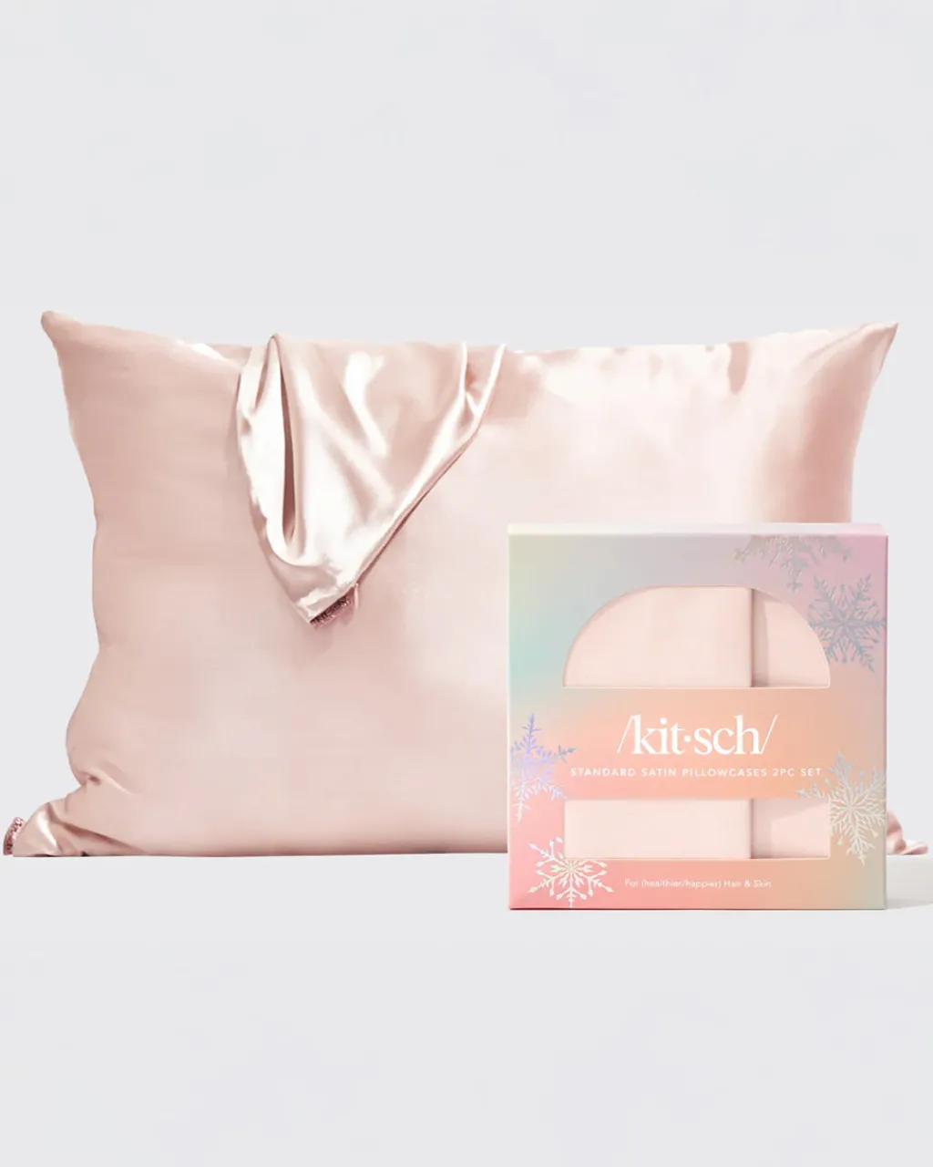 Kitsch Blush Satin Pillowcase - Set of 2 Discount