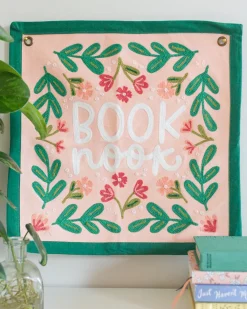Pippi Post Book Nook Embroidered Canvas Banner Discount
