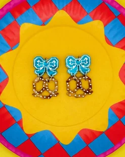 ban.do x Not Picasso Earrings Bow + Pretzel New