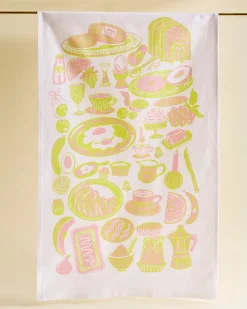 One & Only Paper Cotton Tea Towel Breakfast Lovers Discount