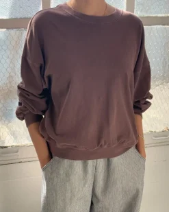 Le Bon Shoppe Cali Jersey Sweatshirt - Espresso Clearance