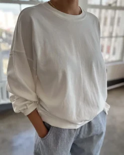 Le Bon Shoppe Cali Jersey Sweatshirt - Vintage White Discount