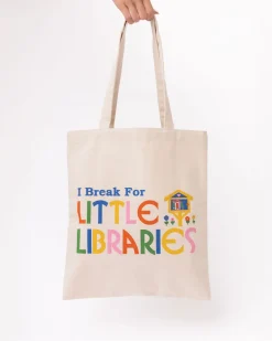 ban.do Canvas Tote Bag - I 'Break' For Little Libraries Outlet
