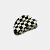 Chunks Checker Claw Clip - Black + White Online