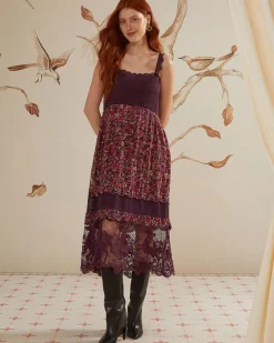 Farm Rio Chelsea Garden Lace Sleeveless Midi Dress New