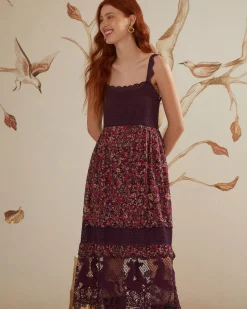 Farm Rio Chelsea Garden Lace Sleeveless Midi Dress New