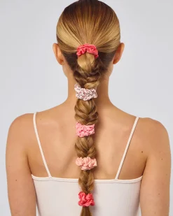 Kitsch Cherry Blossom Ruched Satin Scrunchies - Set of 5 Discount