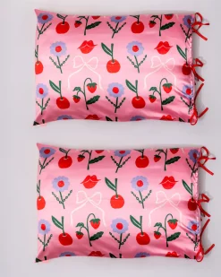 ban.do Cherry Lips Pillowcase Set New