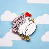 Toku Arts Chicken Butt Enamel Pin Clearance