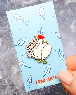 Toku Arts Chicken Butt Enamel Pin Clearance