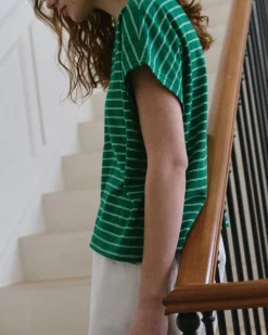 Le Bon Shoppe Chérie Tee - Green + White Clearance