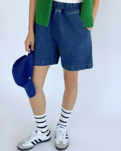 Le Bon Shoppe City Shorts - Blue Denim Clearance