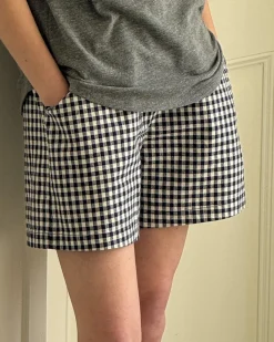Le Bon Shoppe City Shorts - Navy Gingham Clearance