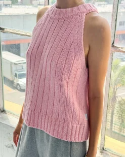 Le Bon Shoppe Claire Cotton Sweater Tank - Pink