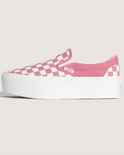 Vans Classic Slip-On Checkerboard Stackform Sneaker - Mauvewood Clearance