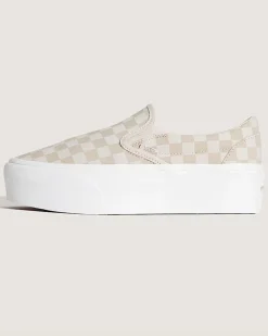 Vans Classic Slip-On Checkerboard Stackform Sneaker - Mushroom Discount