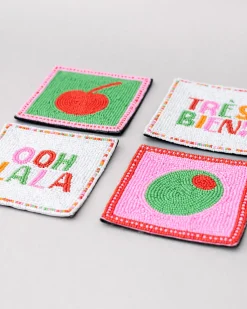 ban.do Beaded Coaster Set Cocktail Clearance