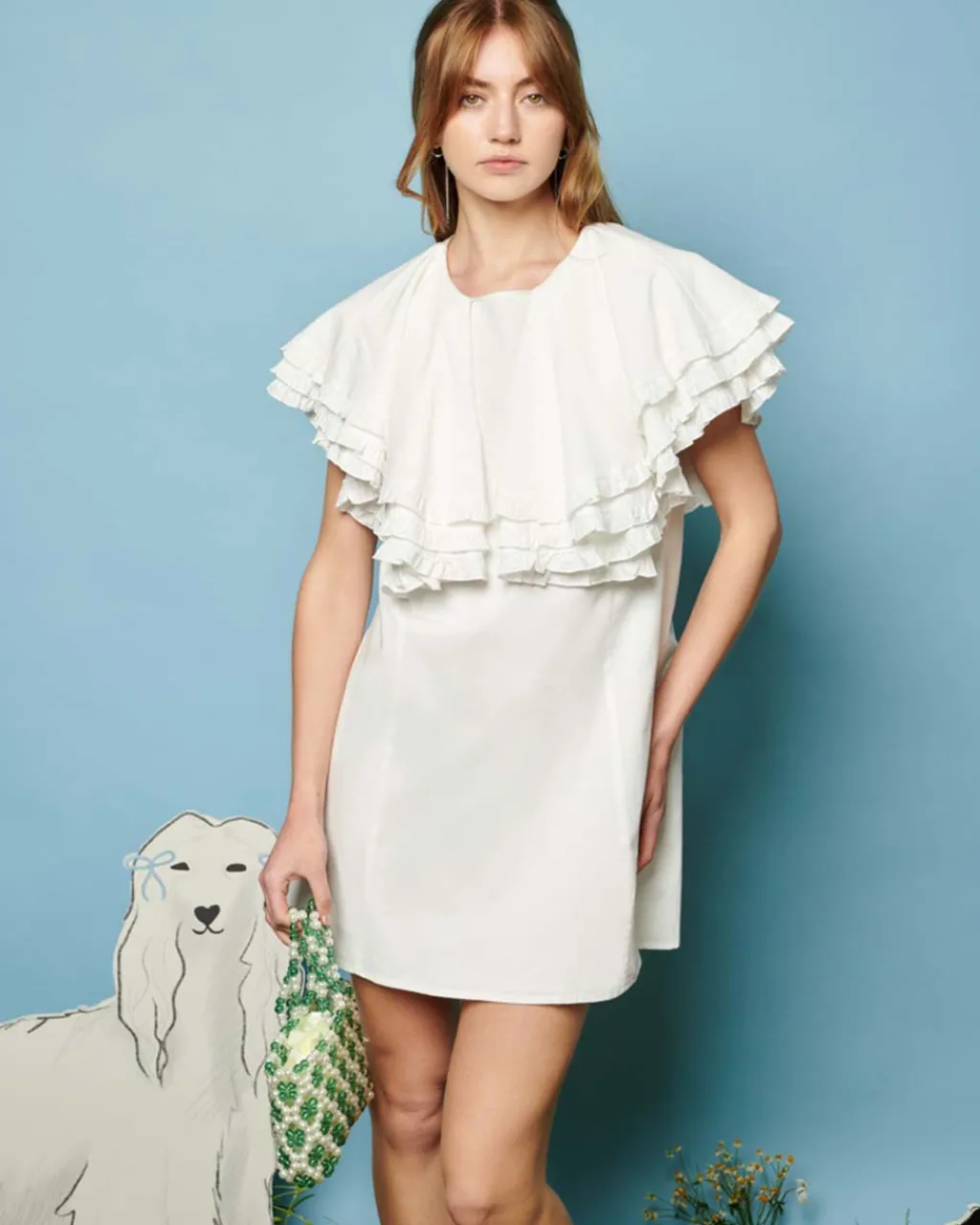 Sister Jane Collie Mini Dress - Pearled Ivory Online