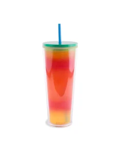 ban.do Color Changing Sip Sip Tumbler with Straw - Tunnel Of Love Hot