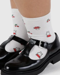 Baggu Crew Socks - Miffy White New