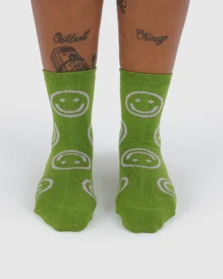 Baggu Crew Socks - Pear Happy Hot