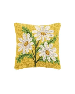 Peking Handicraft Daisy Hook Pillow - Yellow Yellow Daisy New