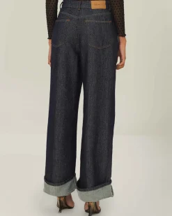 Farm Rio Denim Shine Wide Leg Pants Online