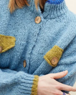 Dr. Bloom Ding Ding Cardigan - Blue Clearance