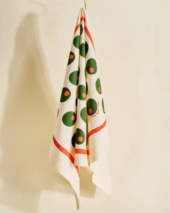 One & Only Paper Cotton Tea Towel Dirty Martini Olive Hot