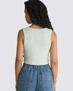 Vans Drew Rib Tank - Pale Aqua Outlet