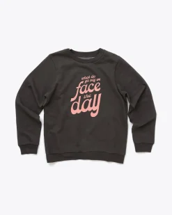 ban.do Face the Day Sweatshirt New