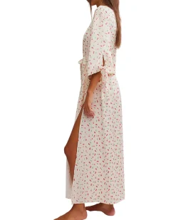 Free People First Blush Robe - Ivory Combo Clearance