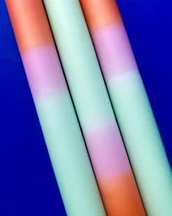 The Colour Emporium Dip Dye Dinner Candles - Set Of 3 Fisherman's Friend Sale