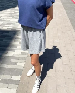Le Bon Shoppe Flared Basketball Shorts - Heather Grey Discount