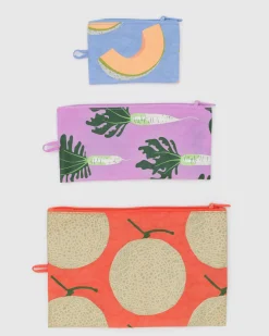 Baggu Flat Pouch Set - Japanese Produce Best