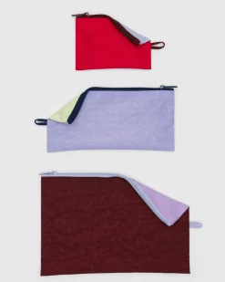 Baggu Flat Pouch Set - Kaleidoscope Mix Sale
